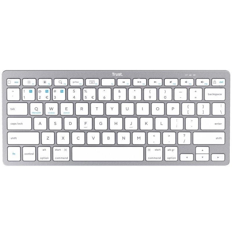 Teclado Compacto Inalámbrico por Bluetooth Trust 24654/ Plata - изображение 2