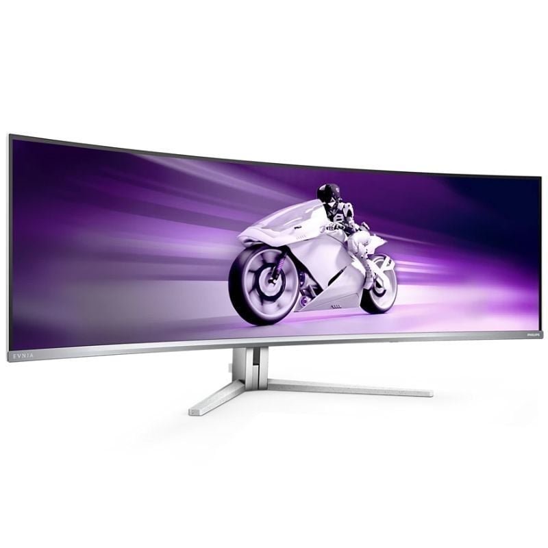 Monitor Gaming Ultrapanorámico Curvo Philips Evnia 8000 49M2C8900L 49"/ Dual QHD/ 0.03ms/ 144Hz/ OLED/ Multimedia/ Blanco