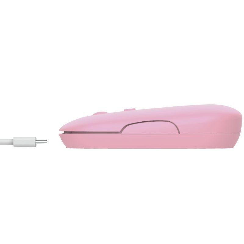 Ratón Inalámbrico por Bluetooth Trust Puck/ Batería recargable/ Hasta 1600 DPI/ Rosa - изображение 2