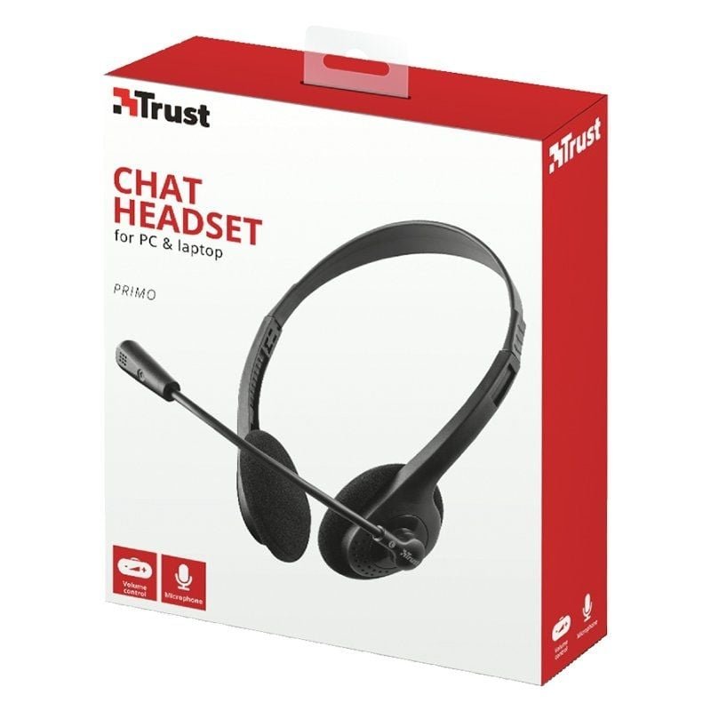 Auriculares Trust Primo Chat/ con Micrófono/ Jack 3.5/ Negros - изображение 5