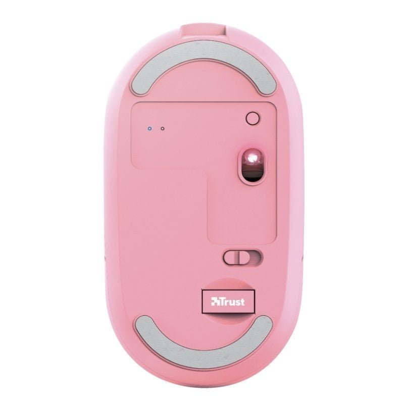 Ratón Inalámbrico por Bluetooth Trust Puck/ Batería recargable/ Hasta 1600 DPI/ Rosa - изображение 4