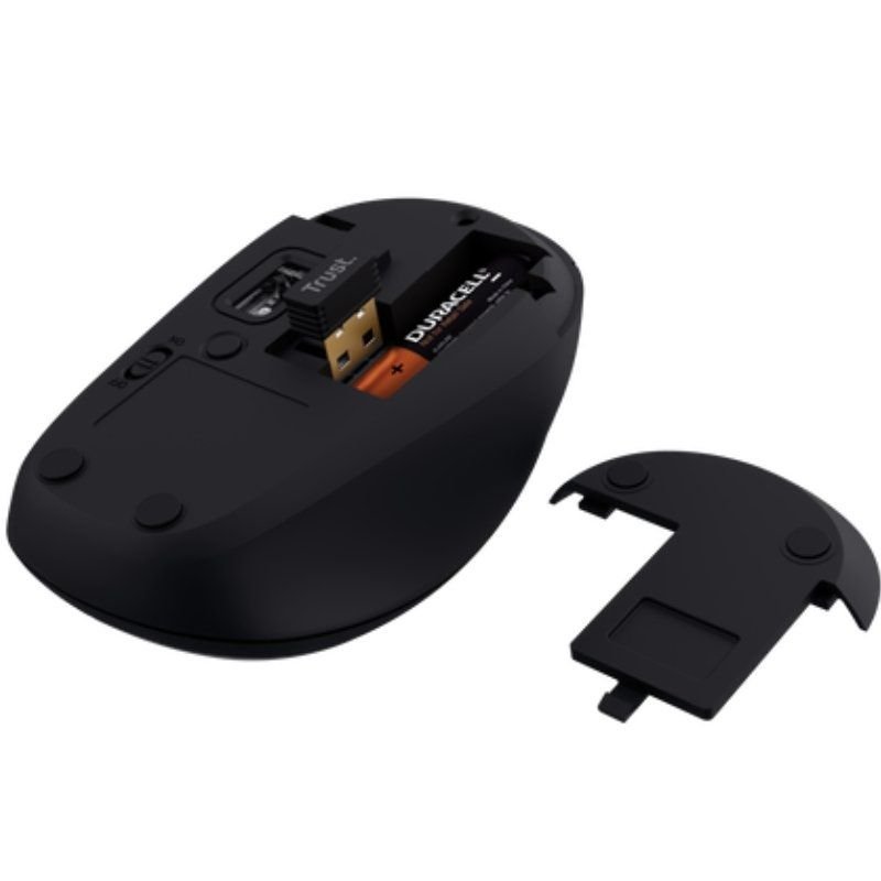 Ratón Mini Inalámbrico Trust Yvi+ Multidispositivo/ Hasta 1600 DPI/ Negro - изображение 4
