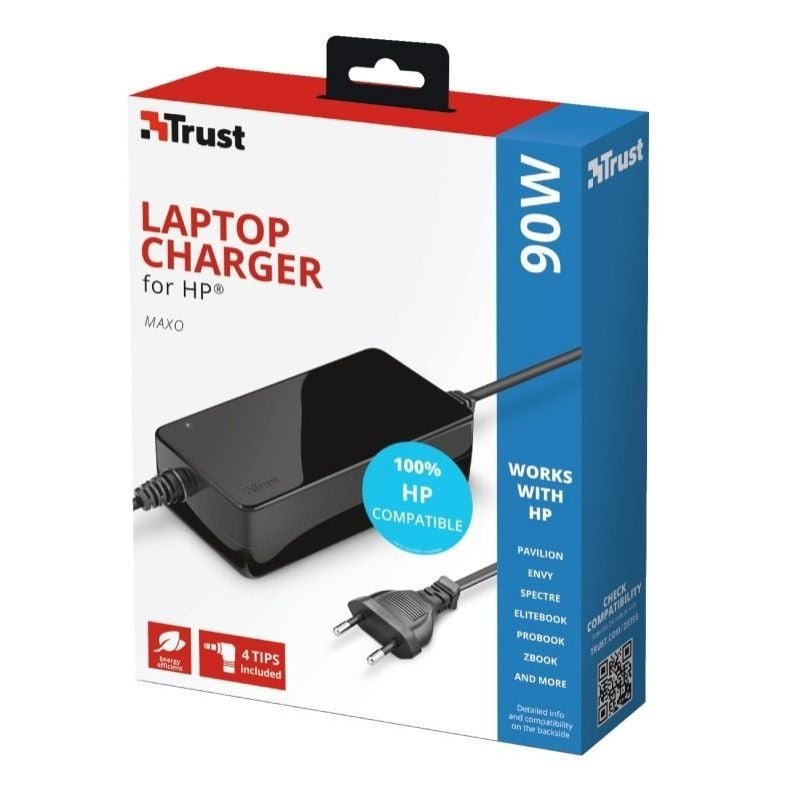 Cargador de Portátil Trust MAXO Para HP/ 90W/ Automático/ 4 Conectores/ Voltaje 18-20V - изображение 5