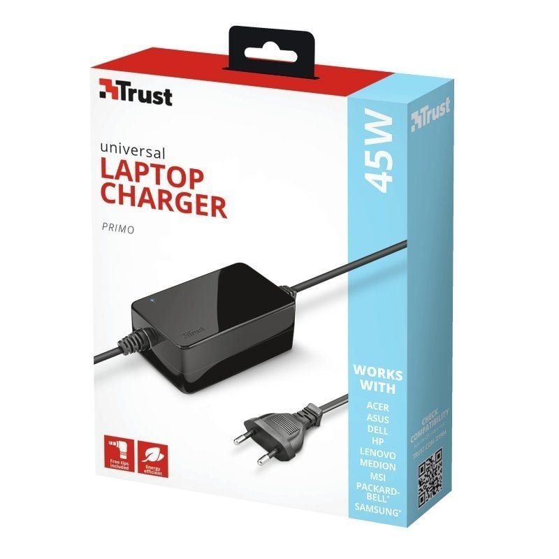 Cargador de Portátil Universal Trust Primo 21904/ 45W/ Automático/ 6 Conectores/ Voltaje 18-20V - изображение 3