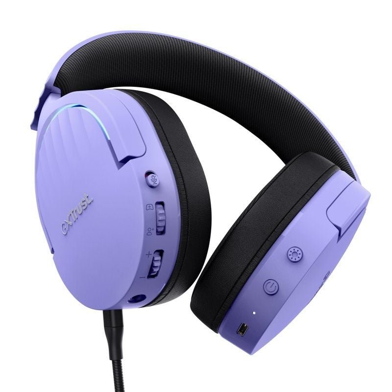 Auriculares Gaming Inalámbricos con Micrófono Trust Gaming GXT 491 Fayzo/ Bluetooth/ Jack 3.5/ Morados - изображение 3