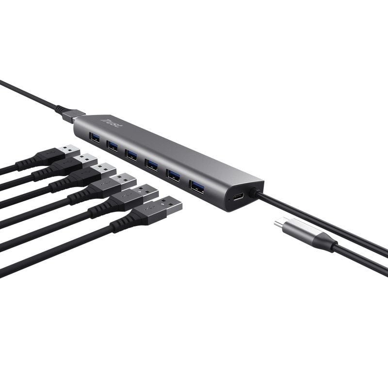 Hub USB 3.2 Gen1 Trust Halyx/ 7xUSB/ 1xUSB-C - изображение 2