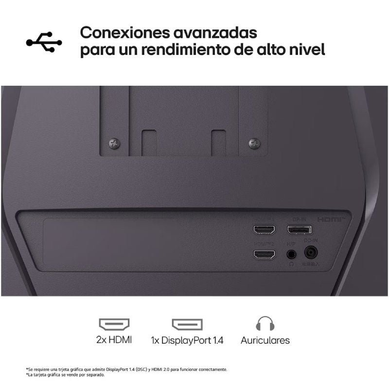 Monitor Gaming Curvo LG UltraGear 32G600A-B 31.5"/ QHD/ 1ms/ 180Hz/ VA/ Regulable en altura/ Negro