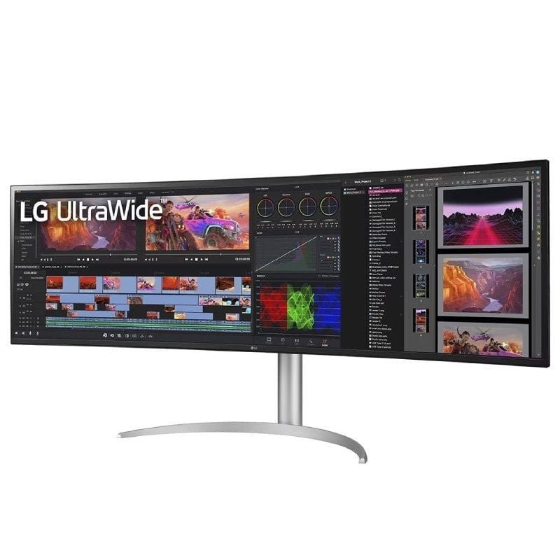 Monitor Gaming Ultrapanorámico Curvo LG UltraGear 49WQ95C-W 49"/ Dual QHD/ Multimedia/ Regulable en altura/ Blanco - изображение 2