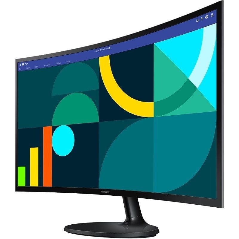 Monitor Curvo Samsung Essential Monitor S3 S36GD S27D364GAU/ 27"/ Full HD/ Negro - изображение 2