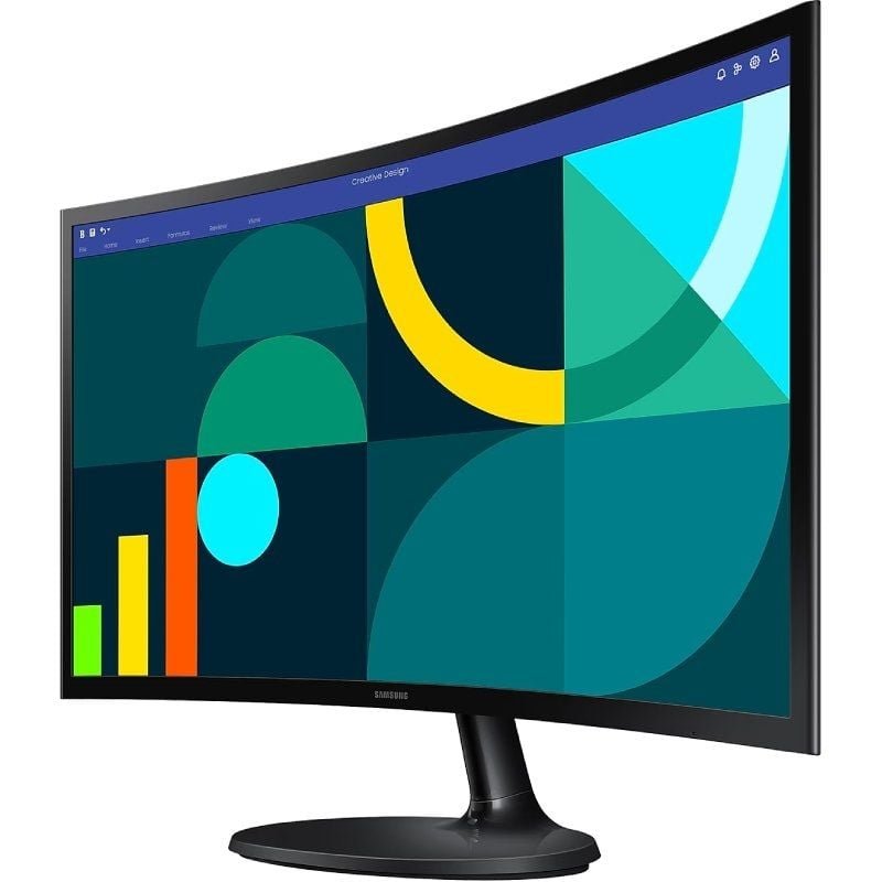 Monitor Profesional Curvo Samsung Essential Monitor S3 S36GD S24D364GAU/ 24"/ Full HD/ Negro - изображение 2