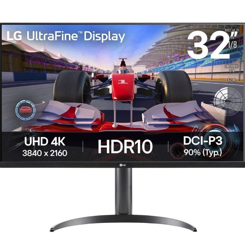 Monitor Profesional LG UltraFine 32UR550K-B 31.5"/ 4K/ Multimedia/ Regulable en altura/ Negro