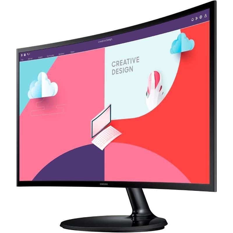 Monitor Profesional Curvo Samsung Essential Monitor S3 S36C S27C360EAU/ 27"/ Full HD/ Negro - изображение 3