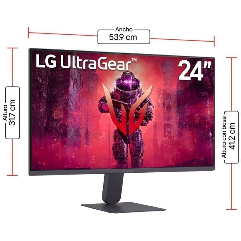 Monitor Gaming LG UltraGear 24G411A-B 23.7"/ Full HD/ 1ms/ 144Hz/ IPS/ Negro