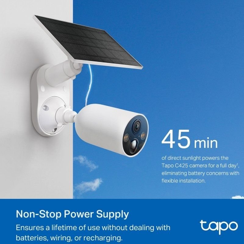 Cámaras de Videovigilancia TP-Link Tapo C425 KIT/ Visión Nocturna/ Control desde APP/ Incluye Panel Solar - изображение 3