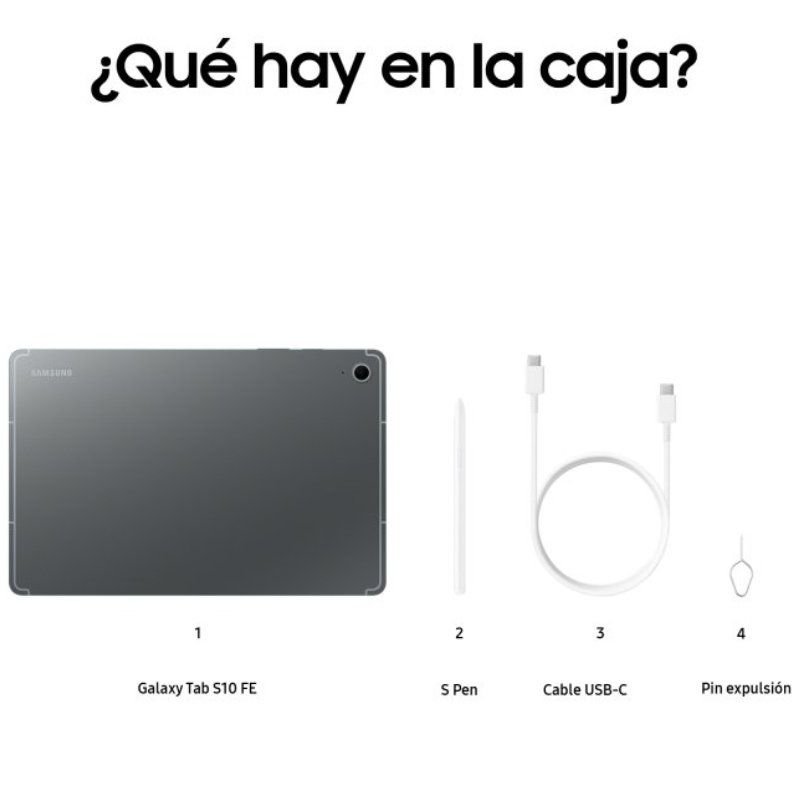 Tablet Samsung Galaxy Tab S10 FE 10.9"/ 8GB/ 256GB/ Octacore/ Gris