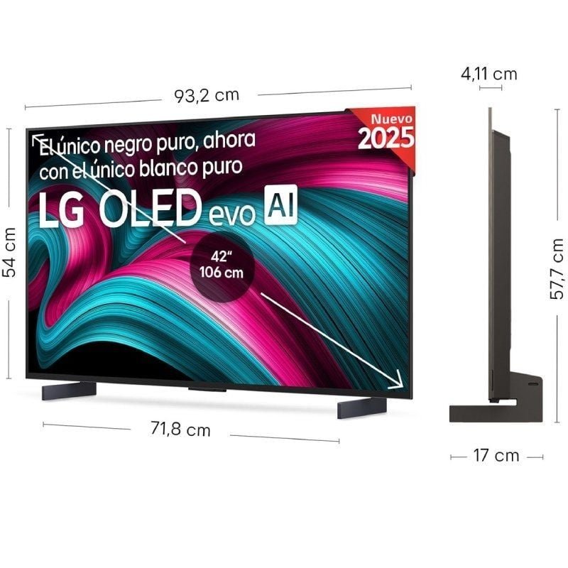 Televisor LG OLED Evo OLED42C54LA 42"/ Ultra HD 4K/ Smart TV/ WiFi - изображение 3