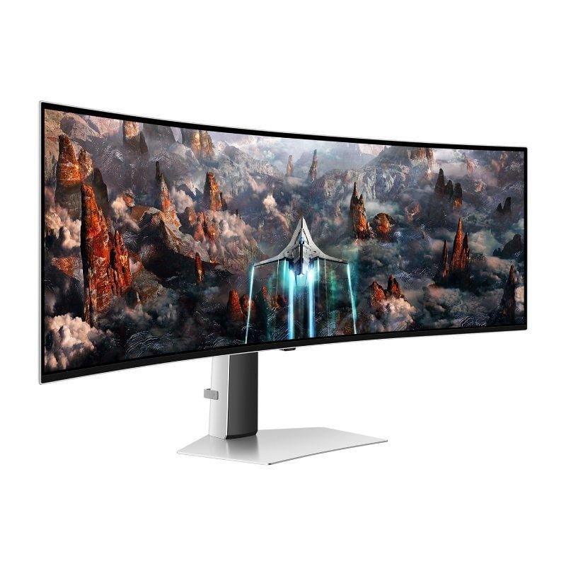 Monitor Gaming Ultrapanorámico Curvo Samsung Odyssey OLED G9 S49CG934SU 49"/ Dual QHD/ 0.03ms/ 240Hz/ OLED/ Multimedia/ Regulable en altura/ Plata - изображение 3