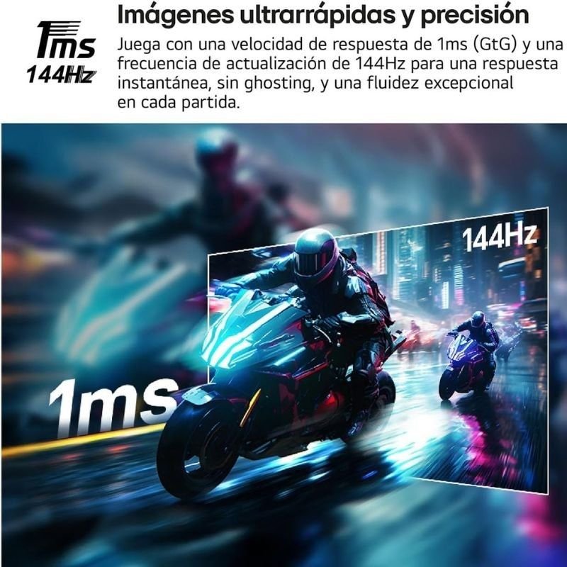 Smart Monitor Gaming LG UltraGear 32G810SA-W 32"/ 4K/ Multimedia/ 1ms/ 144Hz/ IPS/ Regulable en altura/ Smart TV/ Blanco