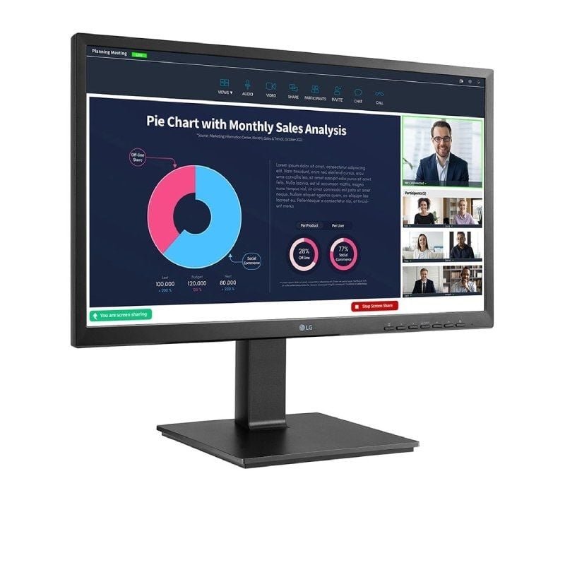Monitor Profesional LG 24BP75CP-B 23.8"/ Full HD/ Webcam/ Multimedia/ Regulable en altura/ Negro - изображение 3