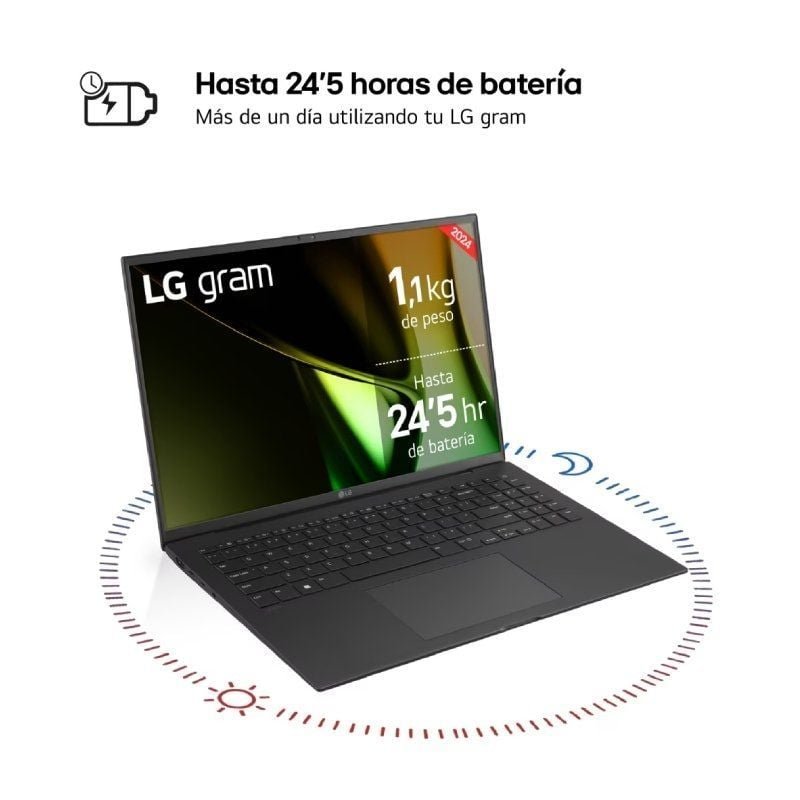 Portátil LG Gram 16Z90S-G.AD89B Intel Core Ultra 7-155H/ 32GB/ 1TB SSD/ 16"/ Win11 - изображение 3