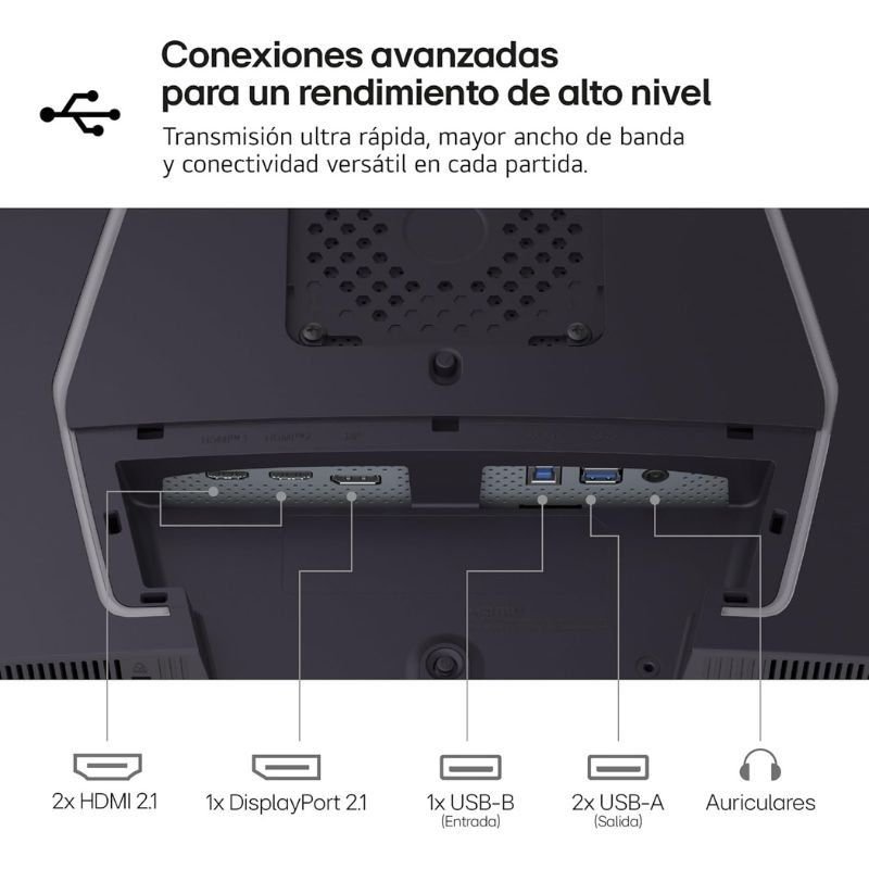 Monitor Gaming LG UltraGear 27G850A-B 27"/ 4K/ 1ms/ 240Hz/ IPS/ Regulable en altura/ Morado Grisáceo