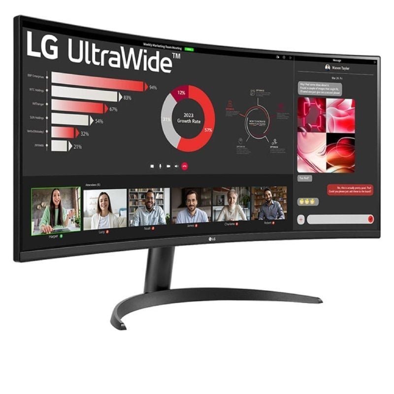 Monitor Profesional Ultrapanorámico Curvo LG 34WR50QK-B 34"/ WQHD/ Negro - изображение 2