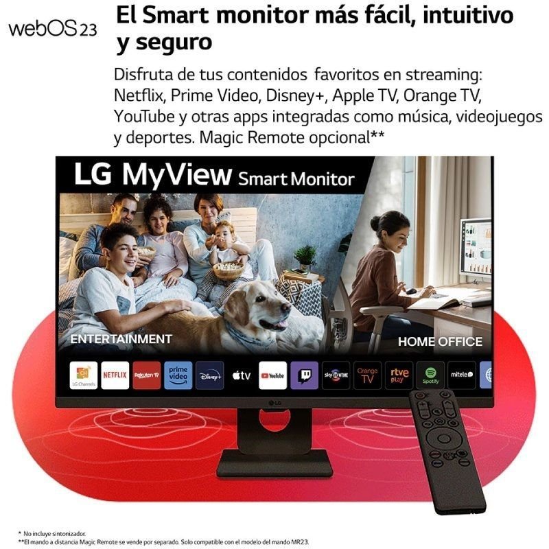 Smart Monitor LG MyView 27SR50F-B 27"/ Full HD/ Multimedia/ Smart TV/ Negro