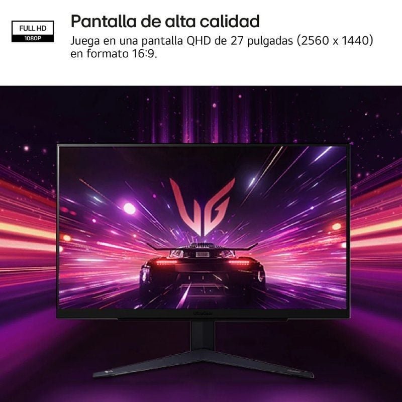 Monitor Gaming LG UltraGear 27GS75Q-B 27"/ QHD/ 1ms/ 200Hz/ IPS/ Regulable en Altura/ Negro